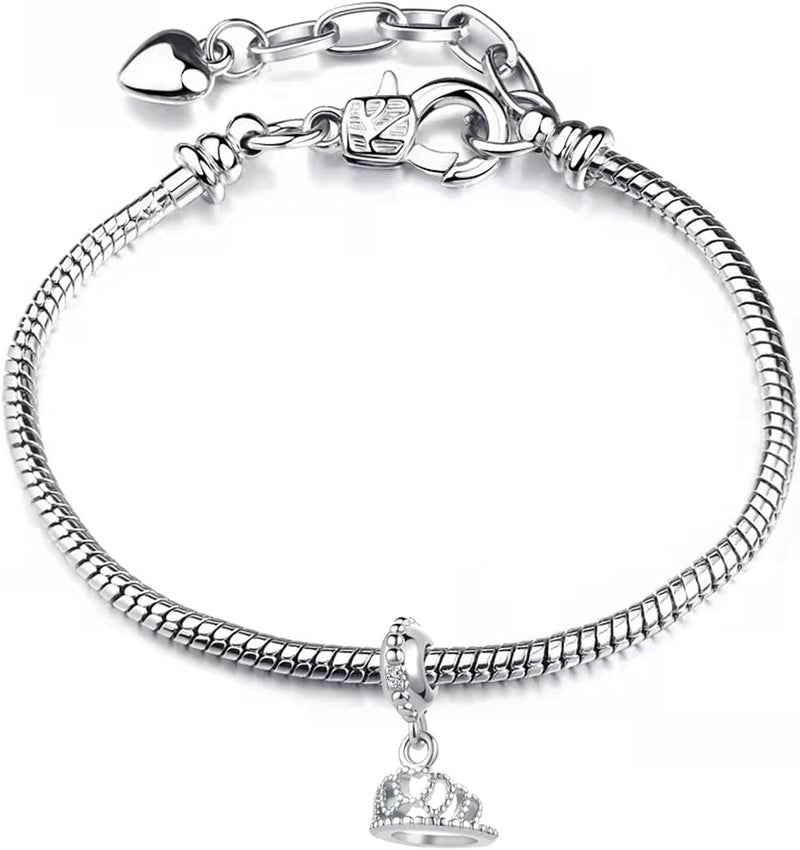 TGLS Princess Queen Crown Charm Compatible With Pandora Bracelets Jewelry Birthday Gifts for Mother Girlfriend Daughter Her Women - Image 1